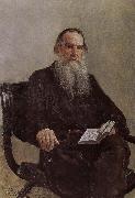 Ilia Efimovich Repin Tolstoy portrait oil painting on canvas